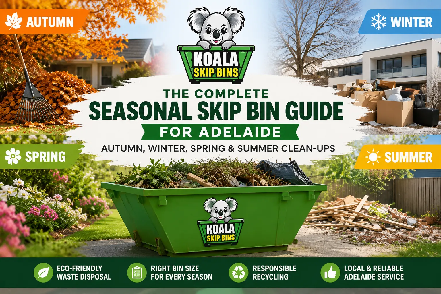 The Complete Seasonal Skip Bin Guide for Adelaide | Koala Skip Bins