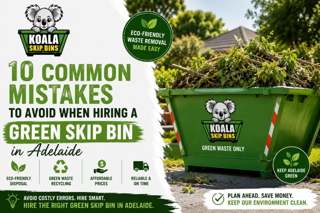 Avoid costly mistakes with green skip bin hire in Adelaide. Learn sizing, council rules & disposal tips from Koala Skip Bin's local experts.