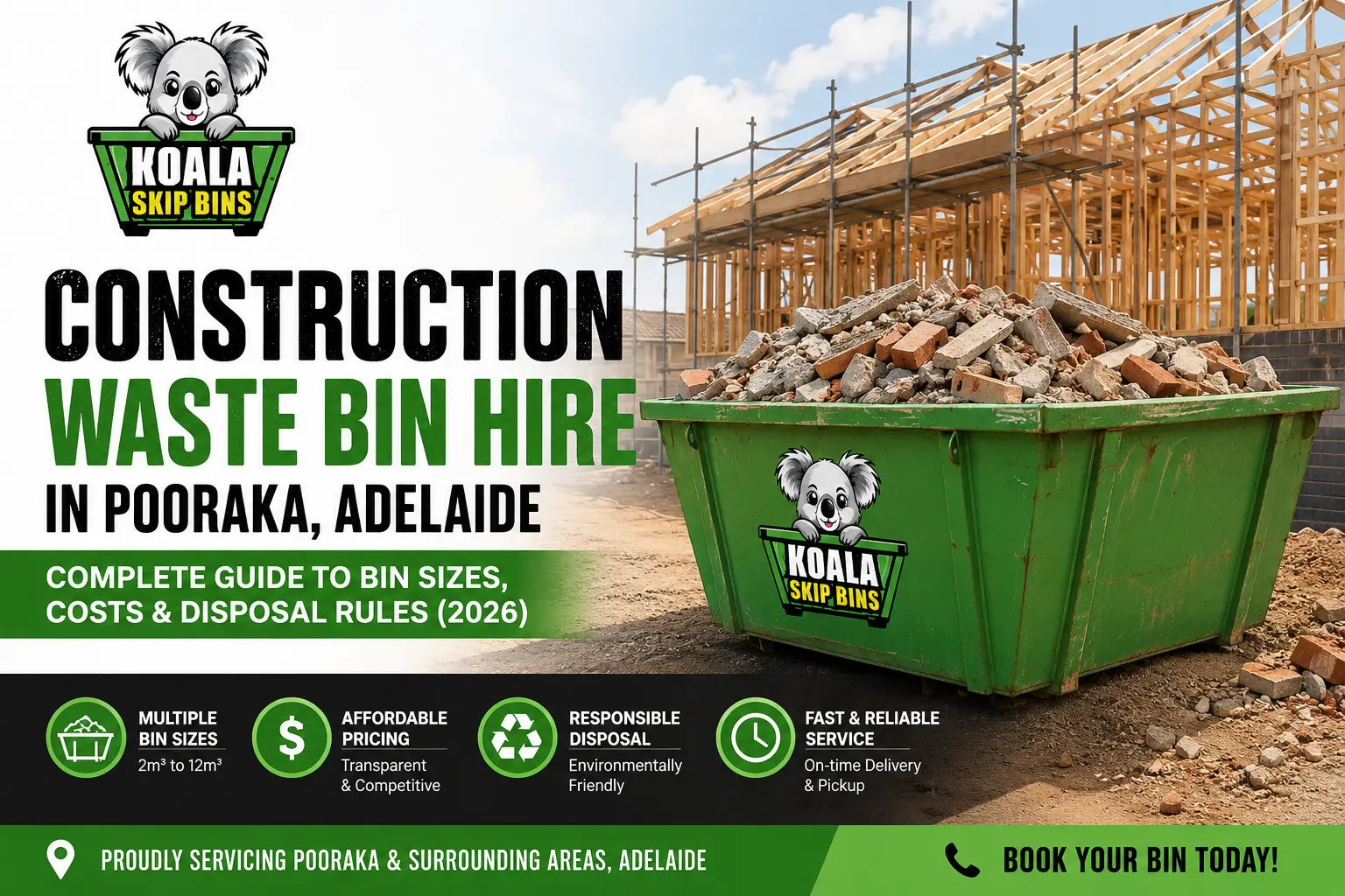 Construction Waste Bin Hire in Pooraka
