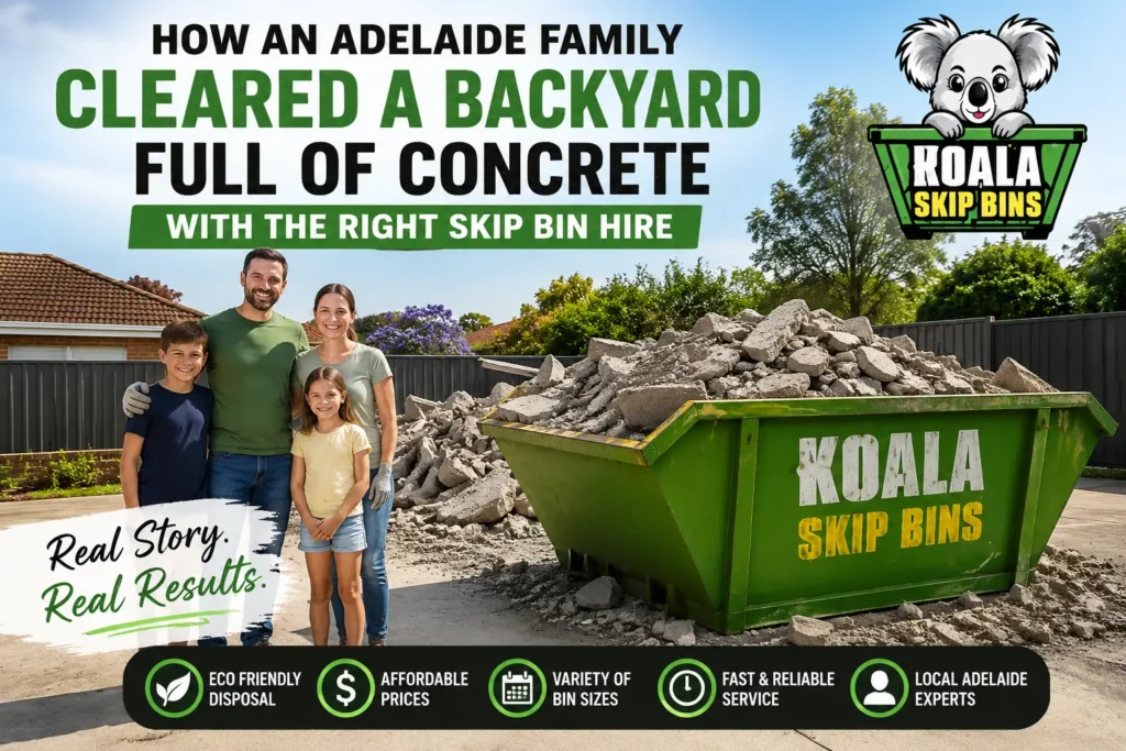 How an Adelaide Family Cleared a Backyard Full of Concrete with the Right Skip Bin Hire